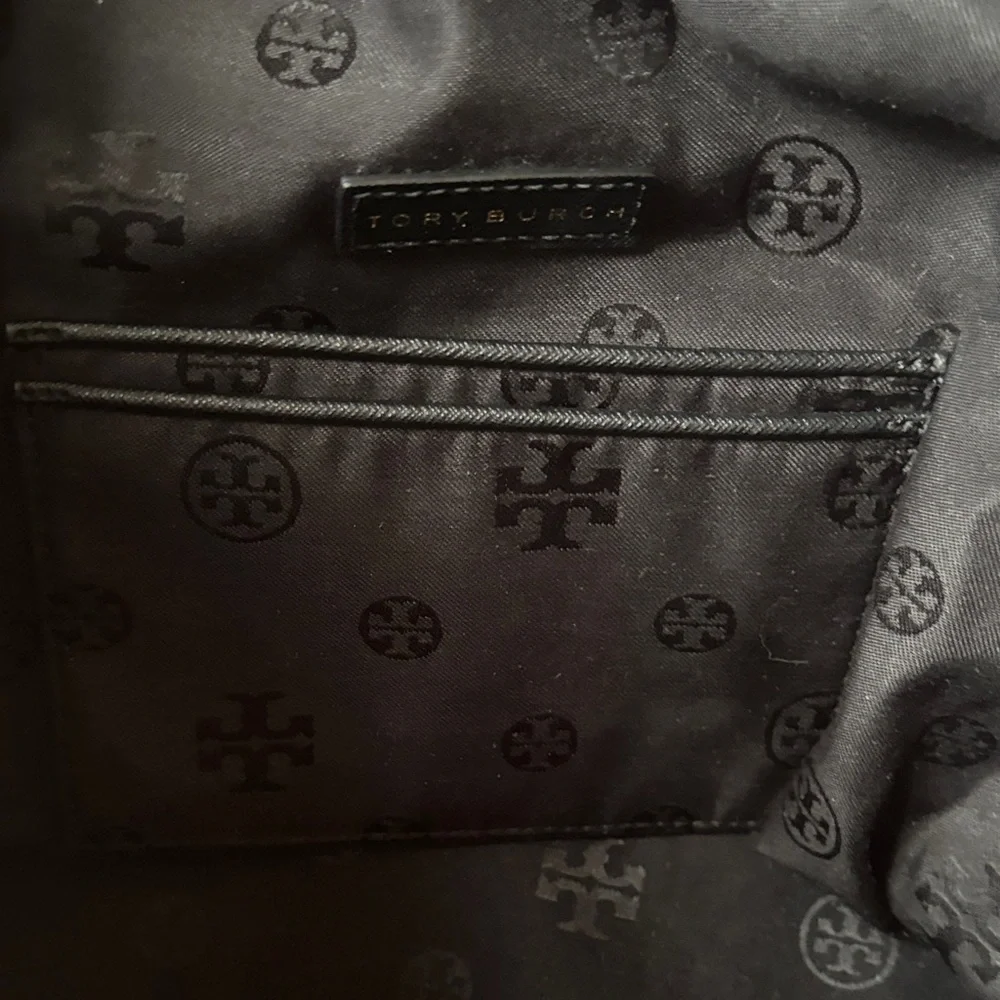 Tory Burch Black Nylon Tote with Logo Medallion